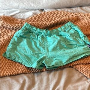 Patagonia Green Baggie Shorts with Elastic Waistband